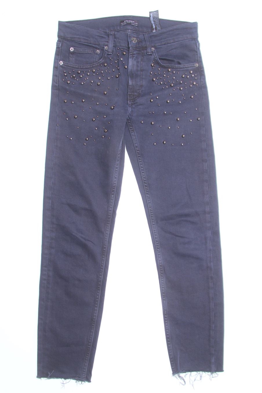 Vaqueros de Zara de la talla 34, de color azul marino de ropa vaquera