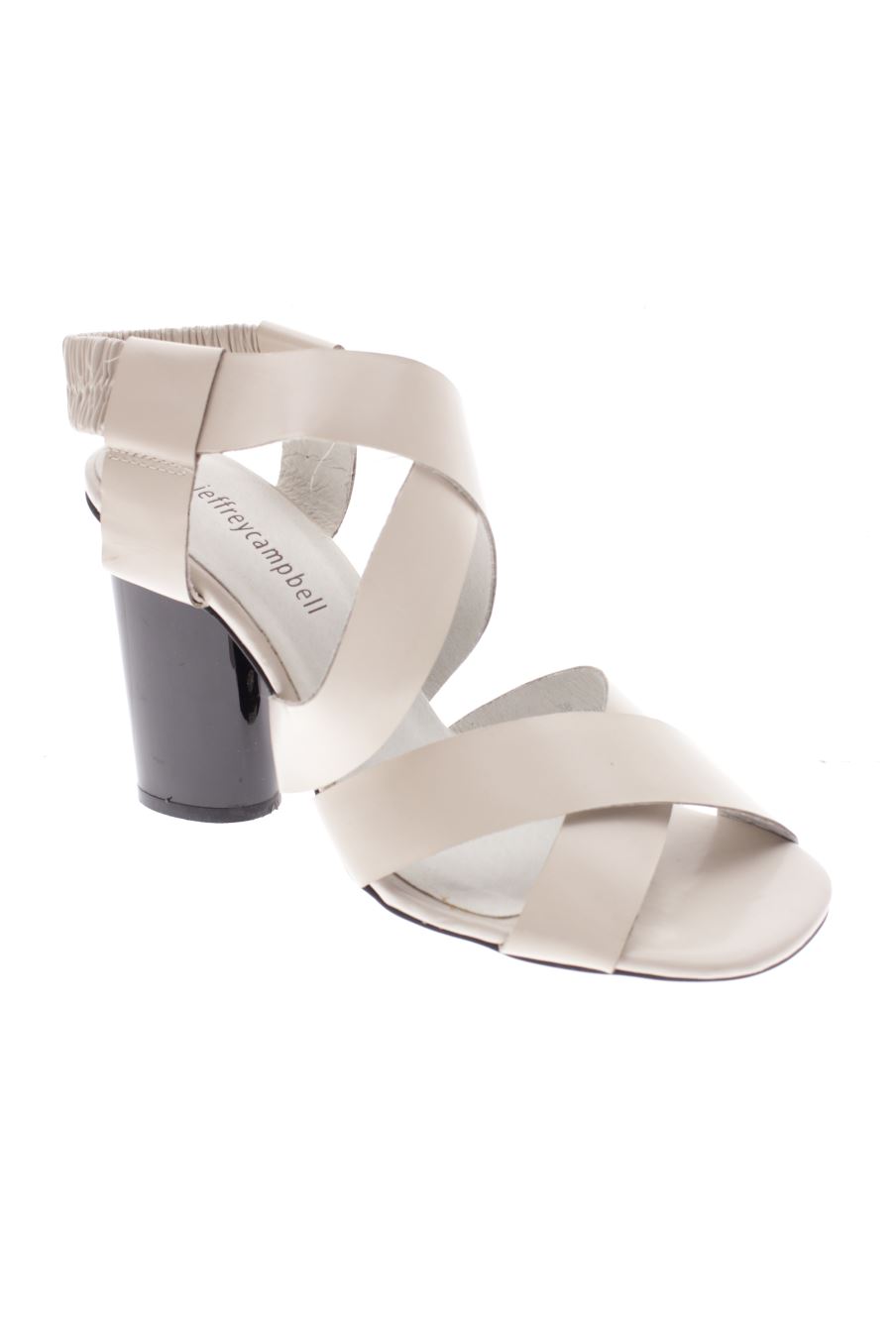 Sandalias tacon de Jeffrey Campbell de la talla 38, de color beige de