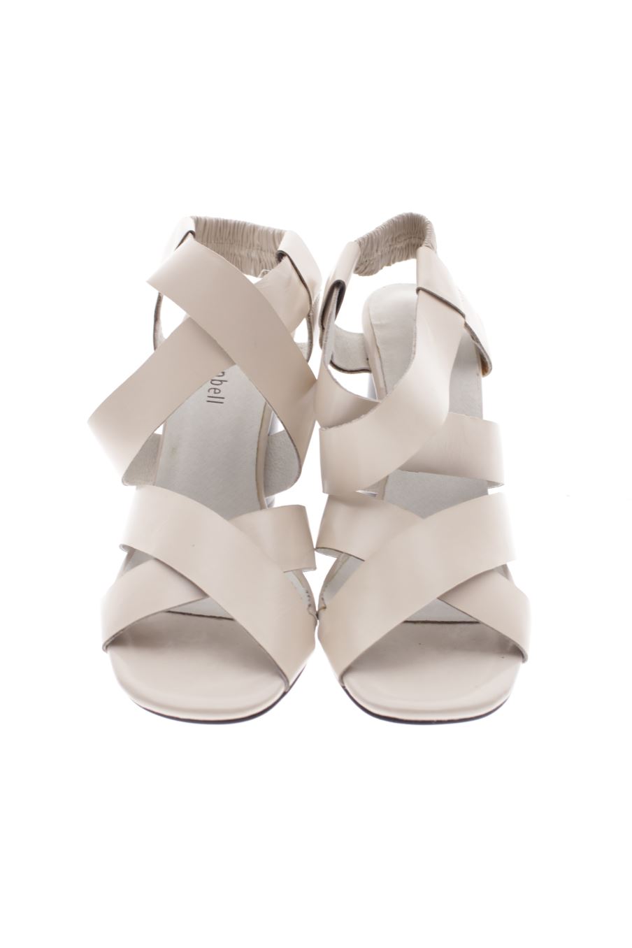 Sandalias tacon de Jeffrey Campbell de la talla 38, de color beige de