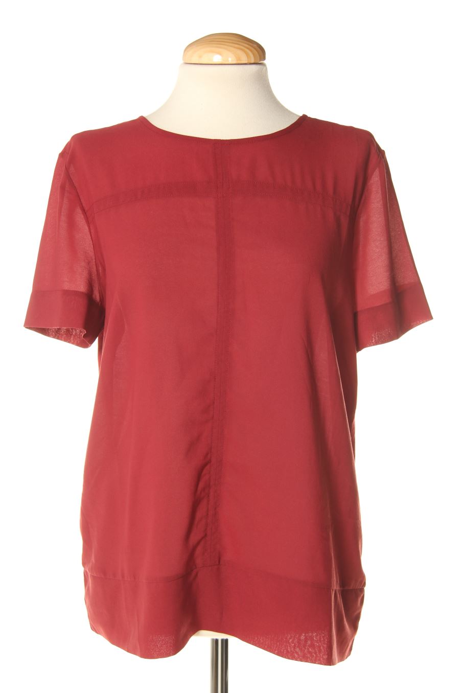 Blouse à manches courtes Mango de la taille L, de couleur rouge