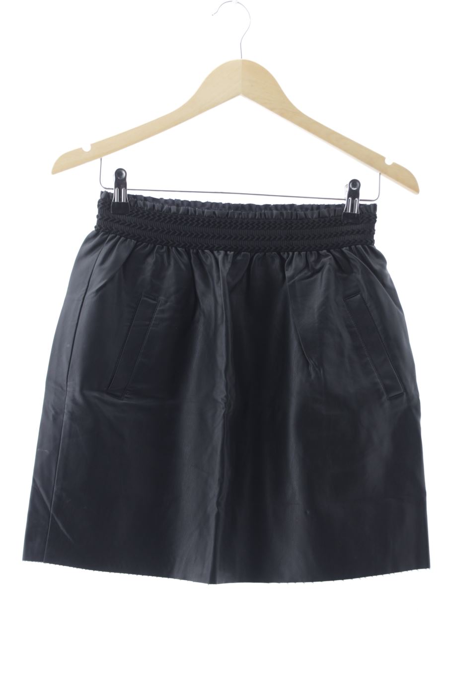 Falda de Zara de la talla S, de color negro de sintético