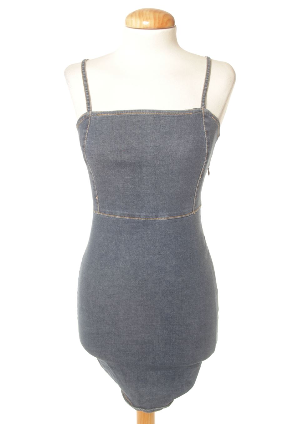 Vestido casual de Pull & Bear de la talla S, de color azul de ropa vaquera
