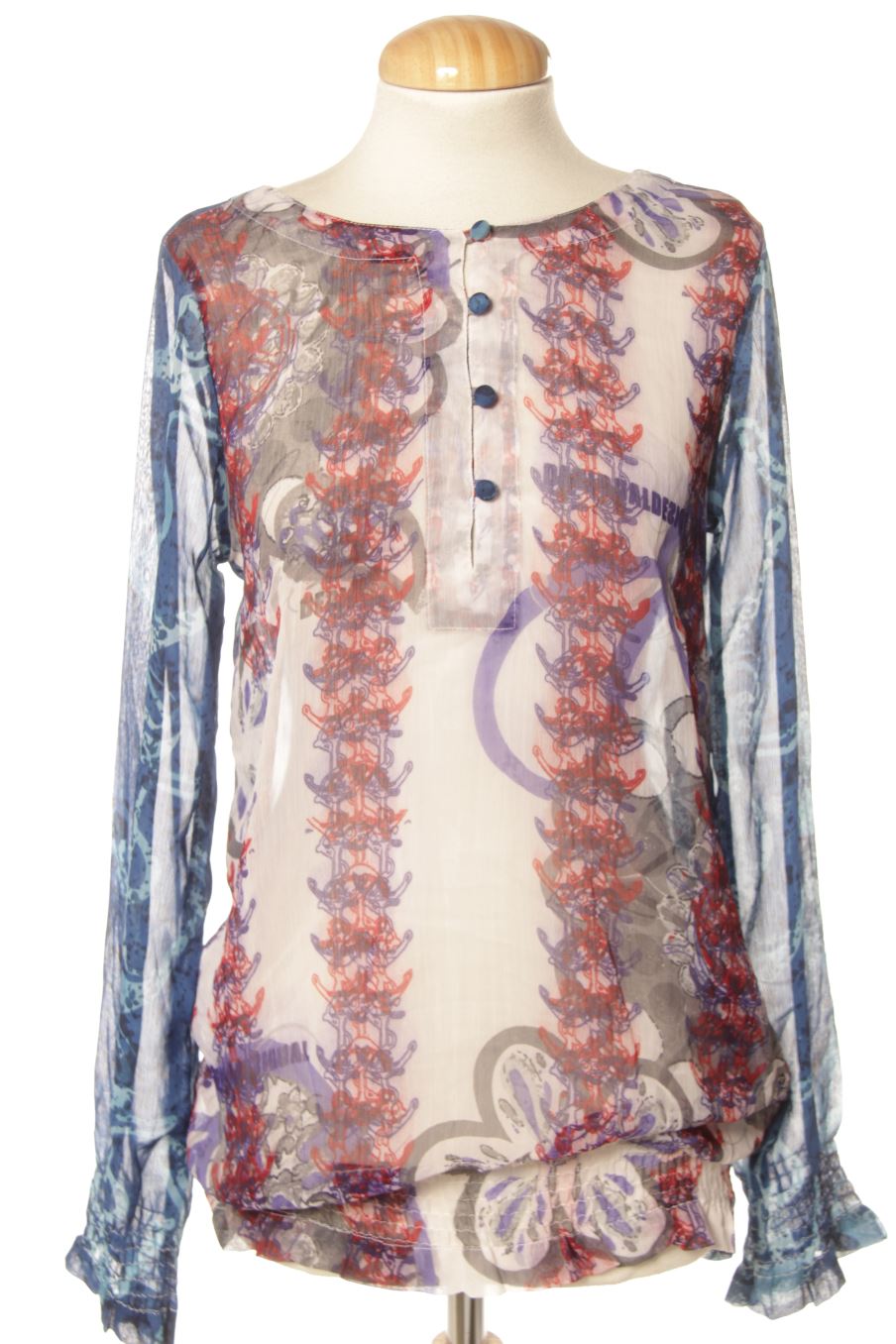 Blouse à manches longues Desigual de la taille XS, de couleur imprimés