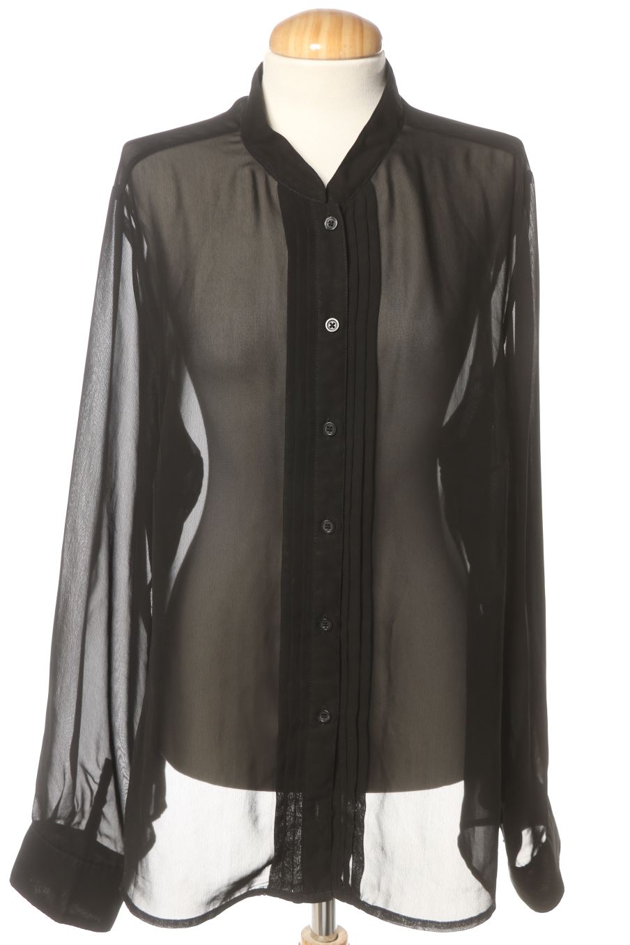 Blusa de manga larga de Max AZRIA Collection de la talla XL, de color negro
