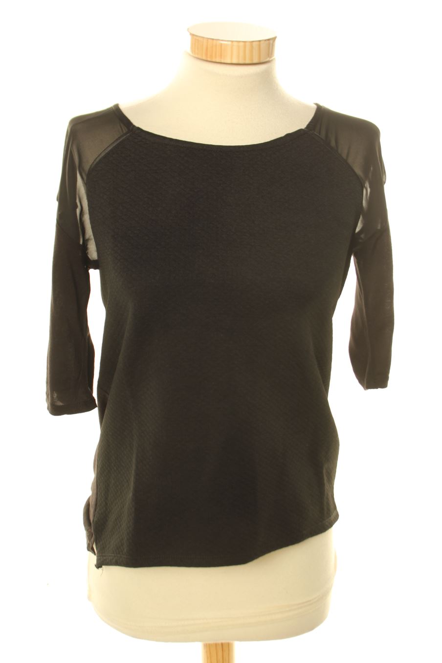 Blouse à manches courtes Naf Naf de la taille S, de couleur noir