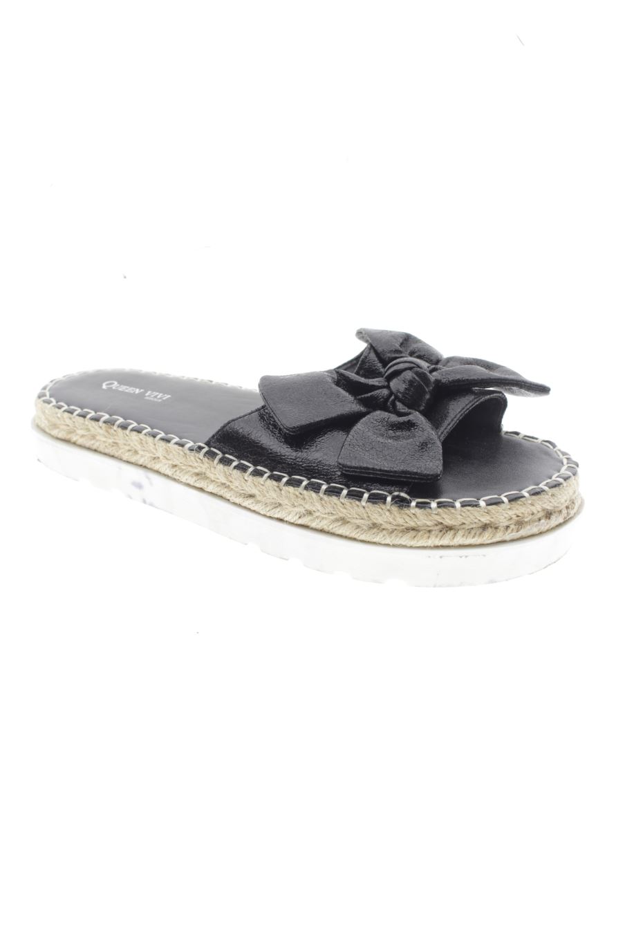 Sandalias planas de QUEEN VIVI de la talla 41, de color negro de