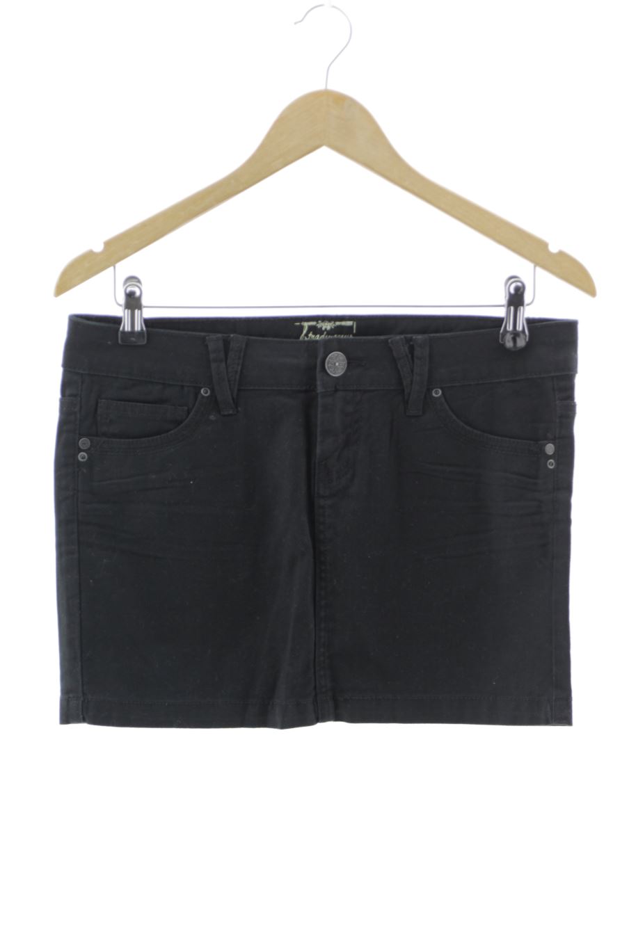 Jupe Stradivarius de la taille 38, de couleur noir de denim