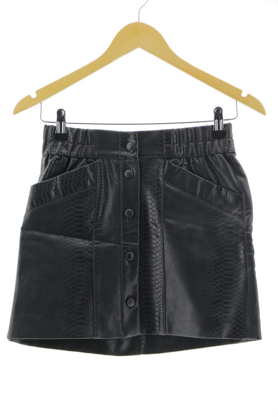 Aufwändiger Rock von Bershka Größe S, Farbe Schwarz, aus Synthetisch für