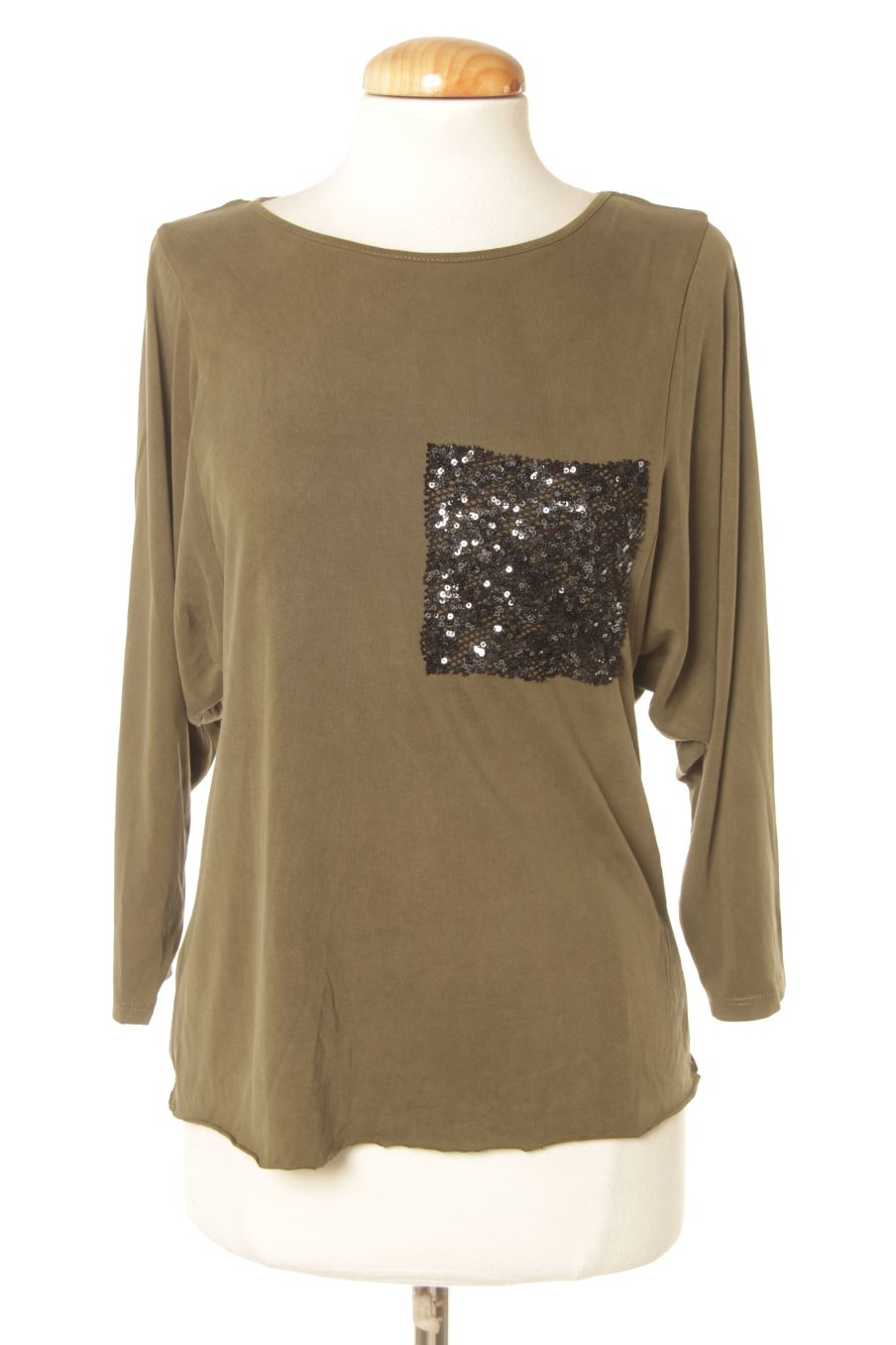 T-shirt à manches longues Stradivarius de la taille S, de couleur vert