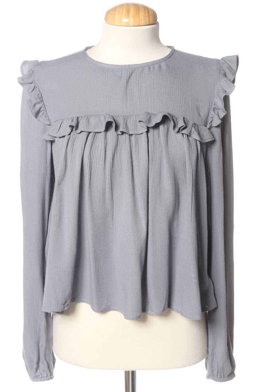 Blouse à manches longues Mango de la taille XXS, de couleur bleu