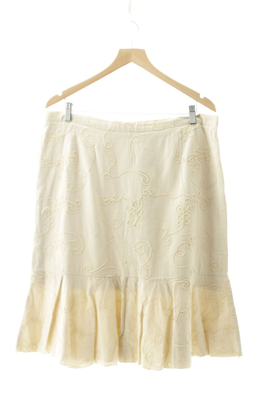 Aufwändiger Rock von Confecciones Susana-Eva Größe 50, Farbe Beige, für