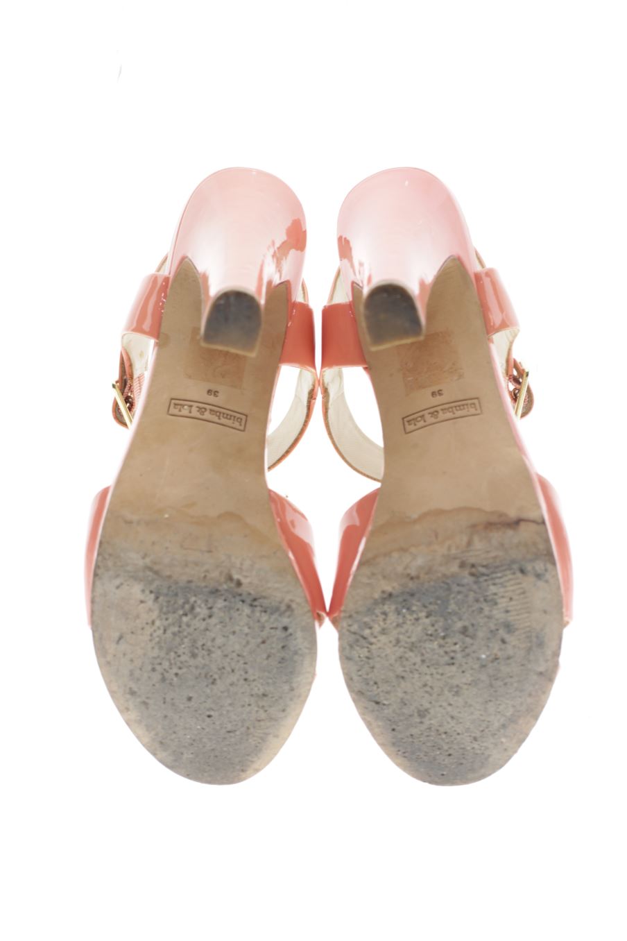 Sandalias tacon de BIMBA Y LOLA de la talla 39, de color rosa de