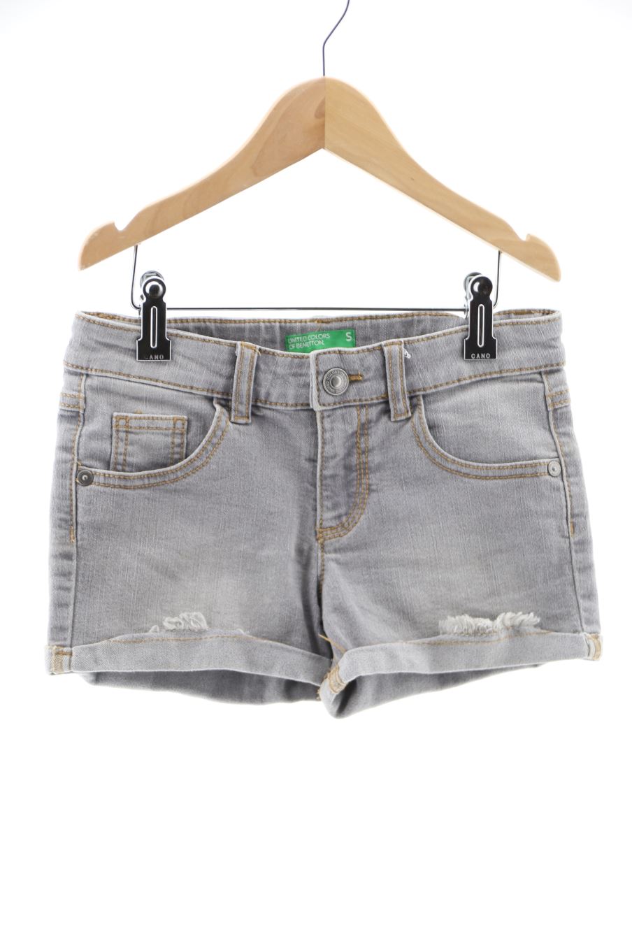 Vaqueros cortos de Benetton de la talla 6 años de denim de segunda mano