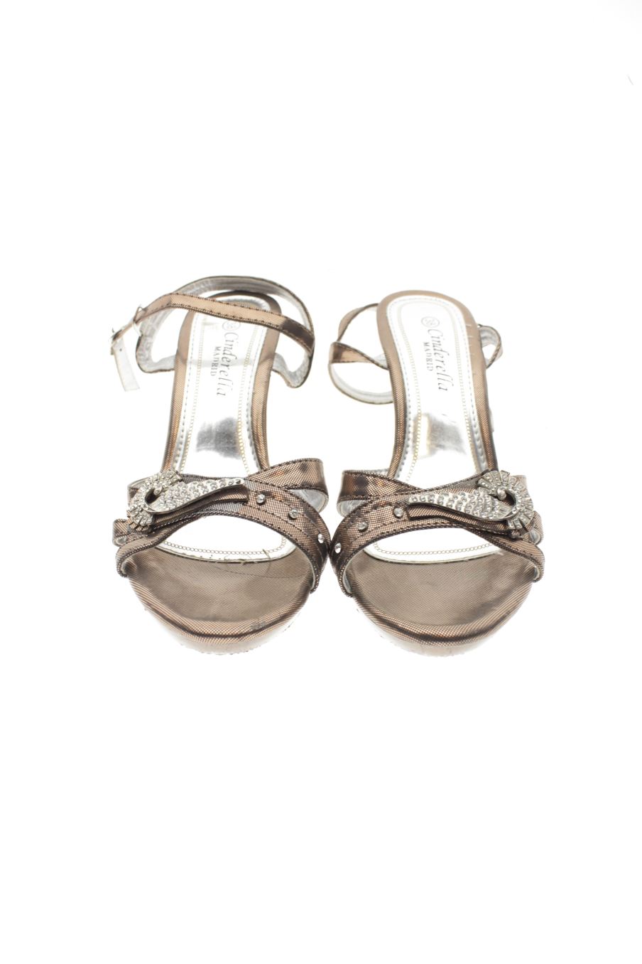 Sandalias tacon de Cinderella de la talla 38, de color rosa de