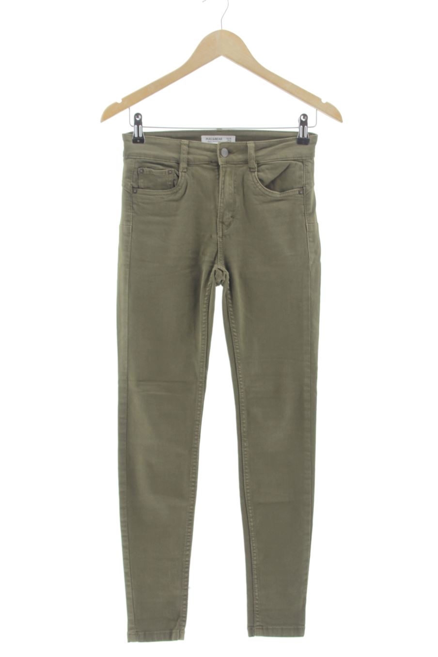 Vaquero de Pull & Bear de la talla 36, de color verde de ropa vaquera