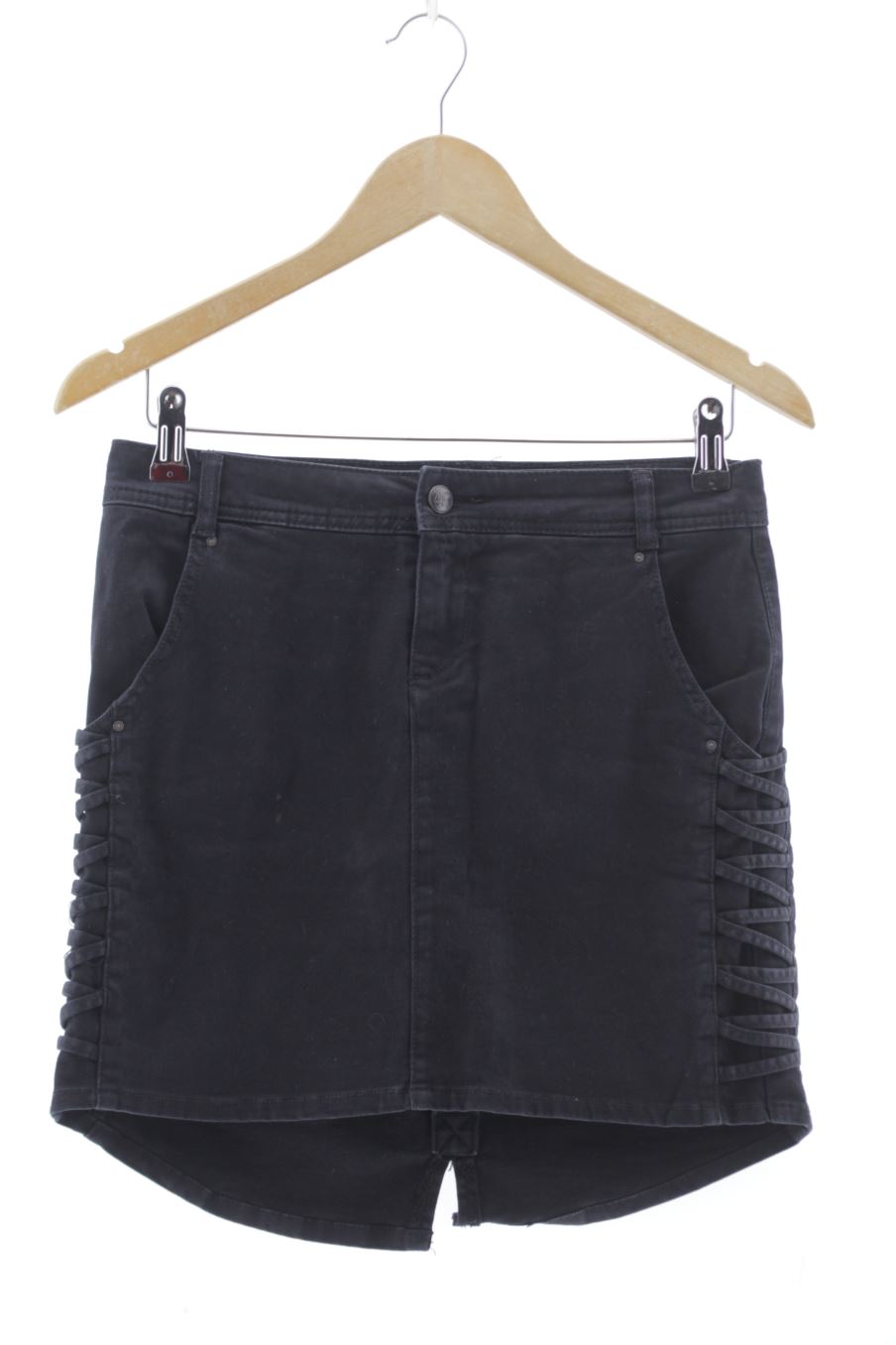 Falda de Cache cache de la talla 36, de color negro de ropa vaquera
