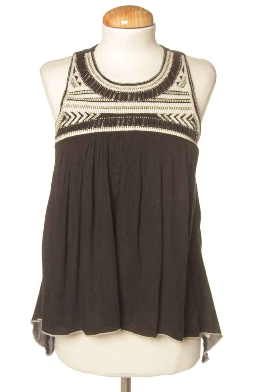 Aufwändiges Top von Hollister Größe XS, Farbe Schwarz, für