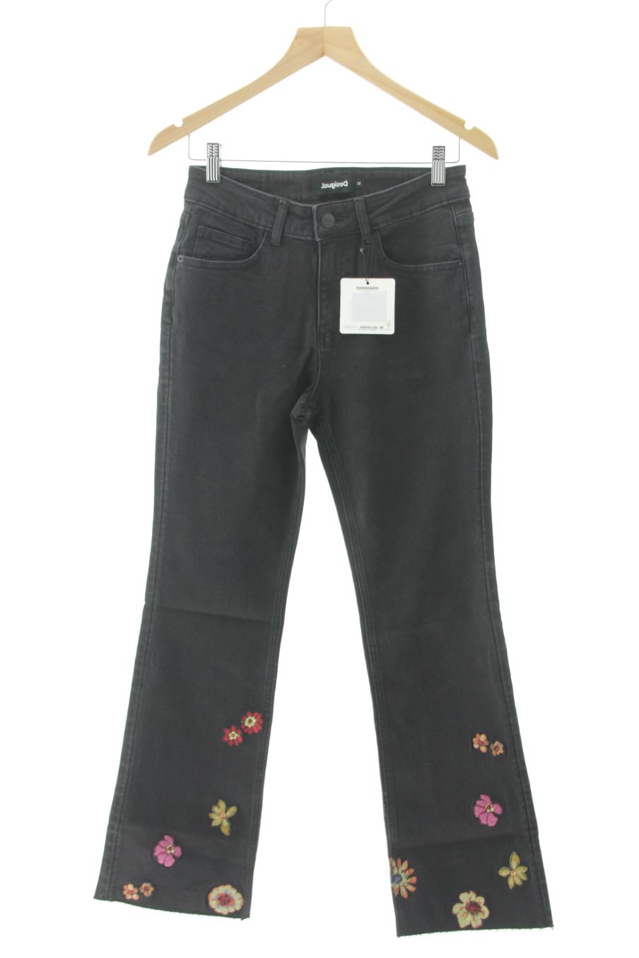 Jeans Desigual de la taille 38, de couleur noir de denim