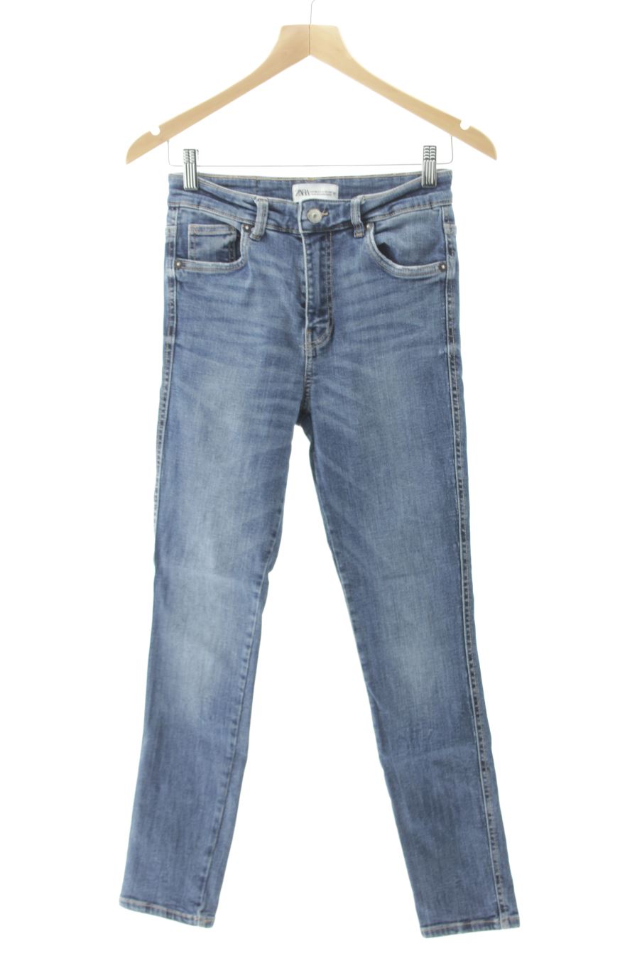 Jeans de Zara de la talla 36, de color blu