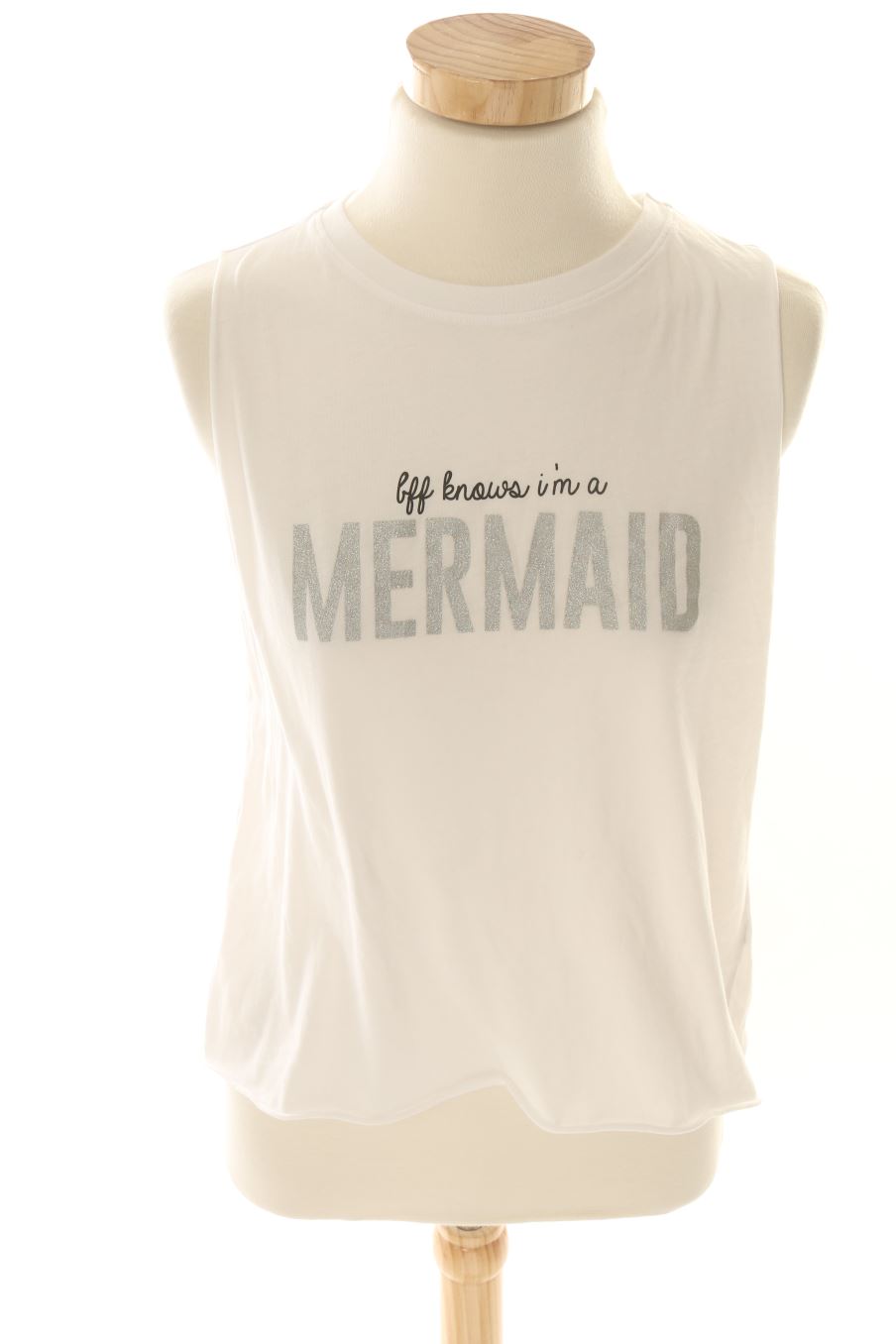 Camiseta sin mangas de Undiz de la talla S, de color blanco