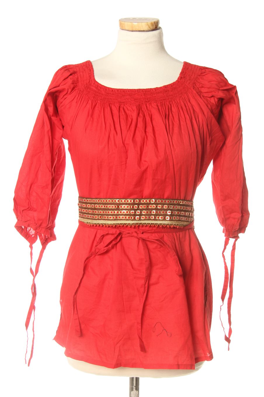 Blouse à manches courtes Tonalá de la taille XL, de couleur rouge