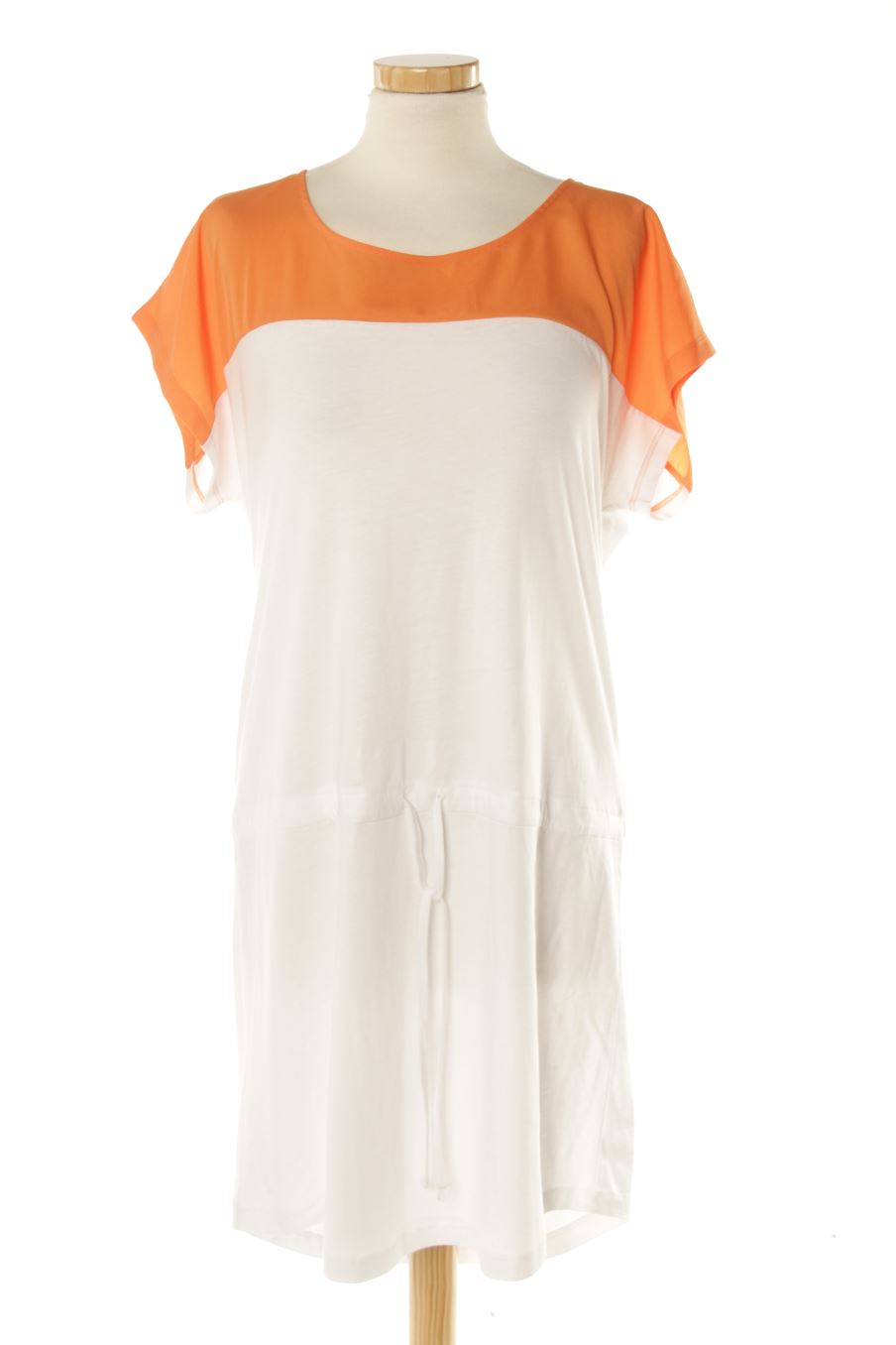 Robe casual Monoprix de la taille L, de couleur blanc