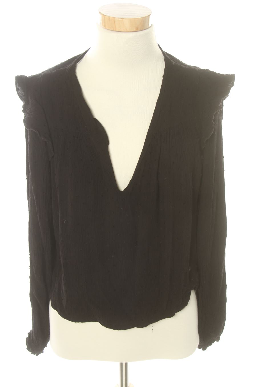 Blouse à manches longues Pull & Bear de la taille XS, de couleur noir