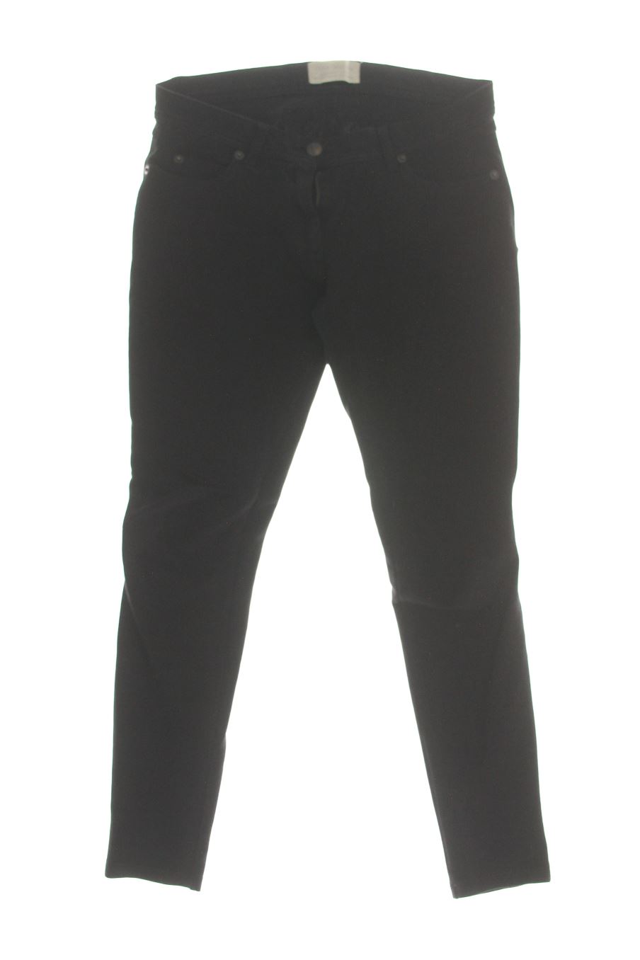 Vaqueros de Zara de la talla S, de color negro de ropa vaquera