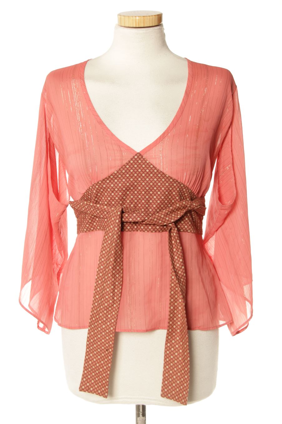 Blusa de manga larga de PERCENTIL de la talla M, de color coral