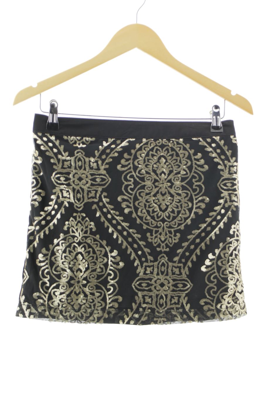 Falda de Stradivarius de la talla 36, de color dorado