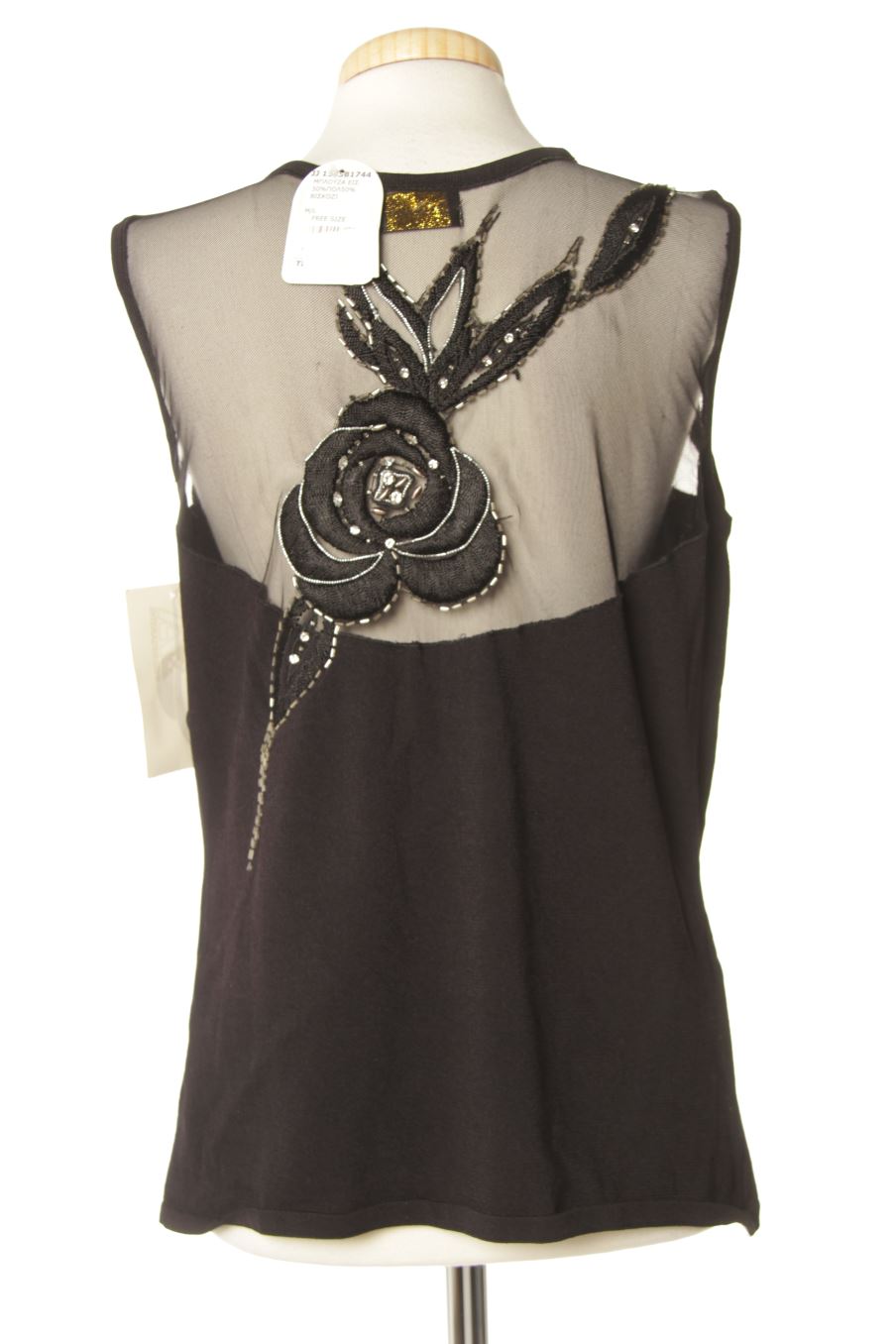 Top de Mary Lides de la talla Única, de color negro
