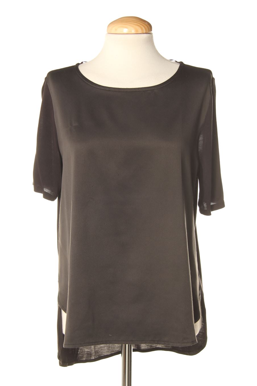 Blusa de manga corta de PERCENTIL de la talla S, de color negro