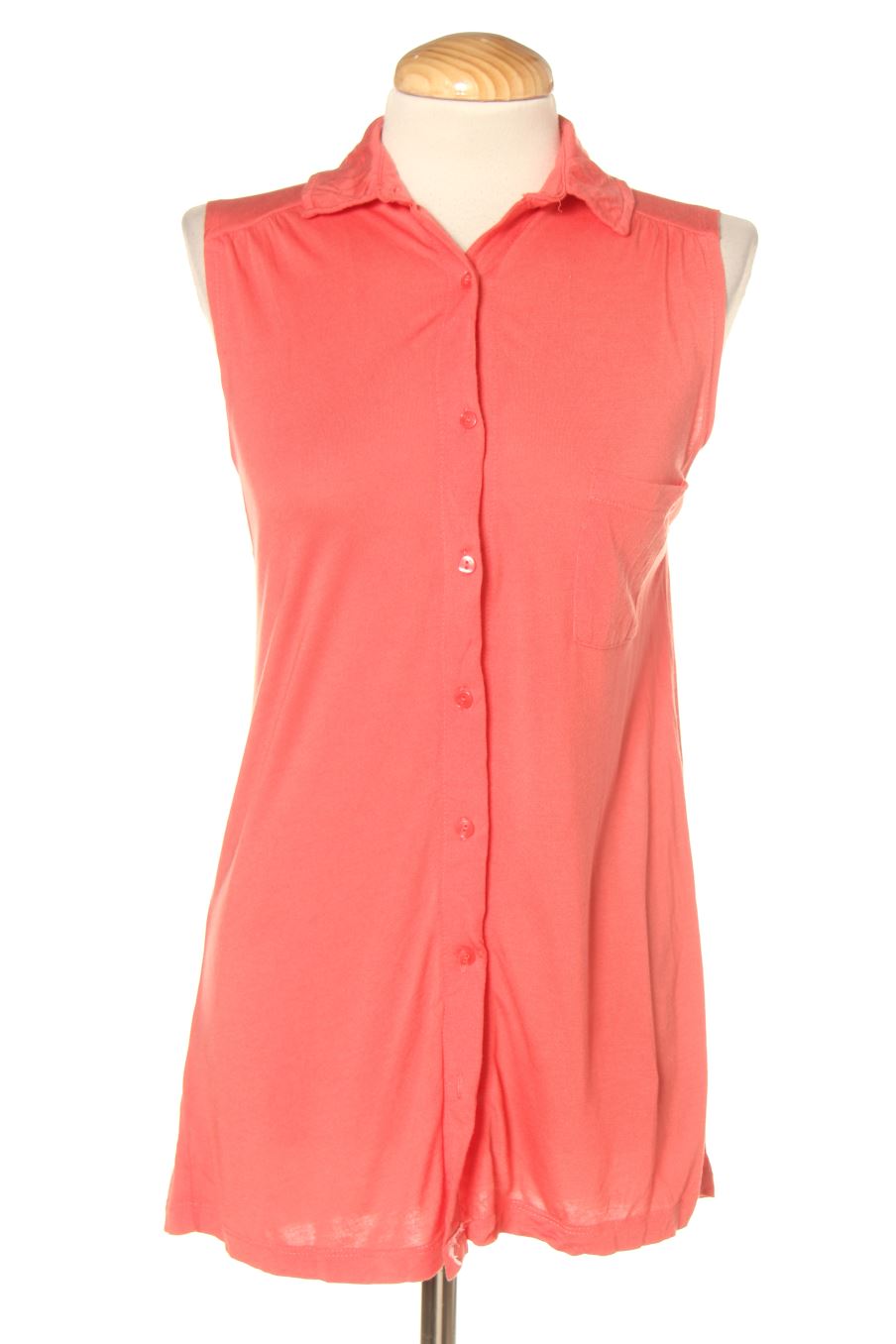 Ärmelloses Hemd von Stradivarius Größe S, Farbe Koralle, für