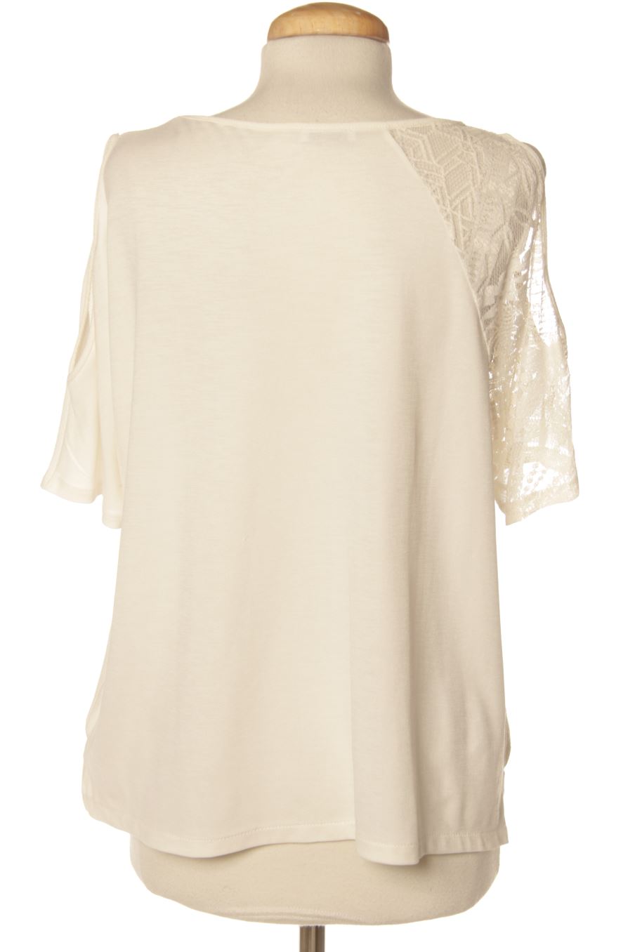 Blouse à manches courtes Zara de la taille M, de couleur blanc