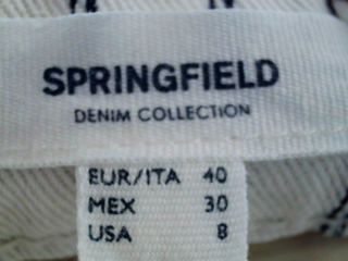 Falda de Springfield de la talla 40, de color rayas de ropa vaquera