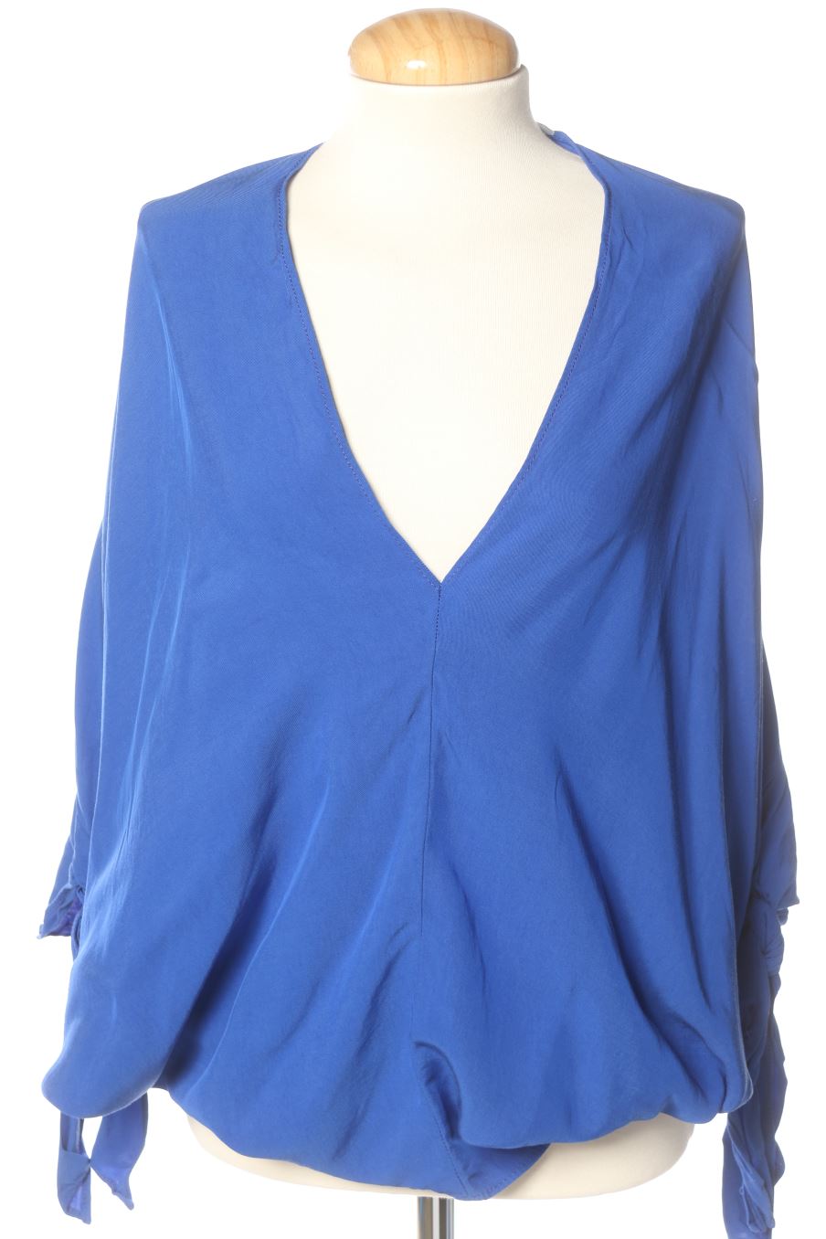 Blouse à manches longues Zara de la taille S, de couleur bleu