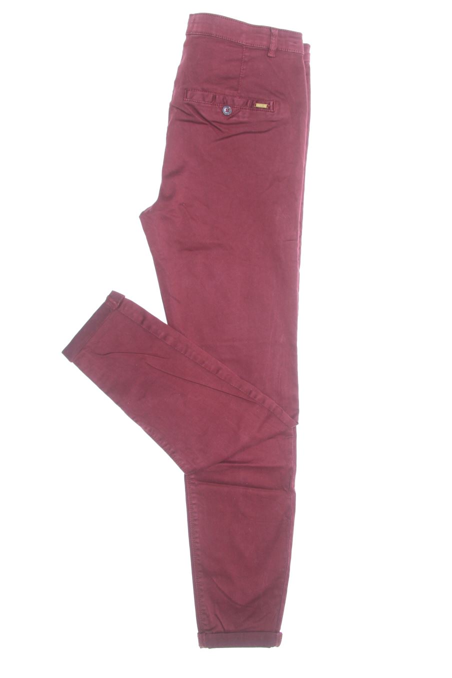 Vaqueros de Pull & Bear de la talla 38, de color burdeos de ropa vaquera