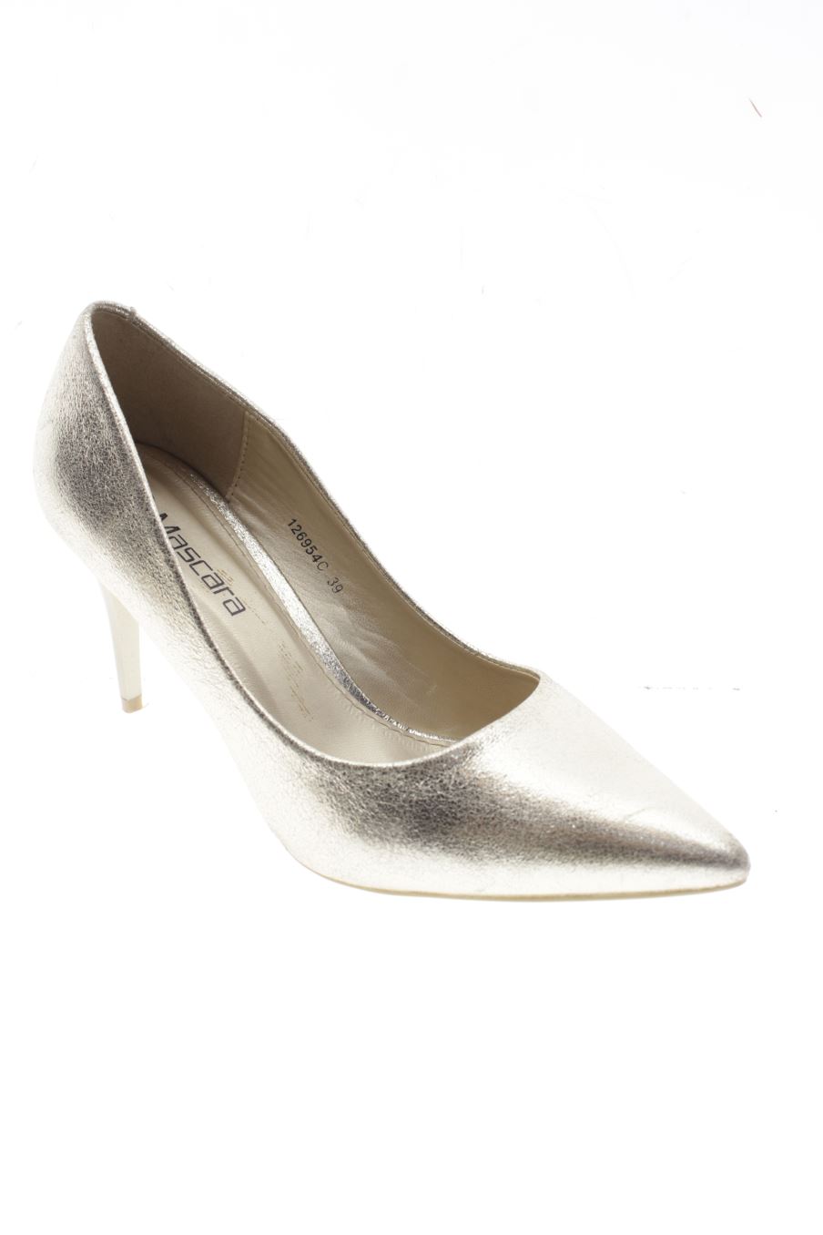Zapatos de tacon de Mascara de la talla 39, de color dorado de