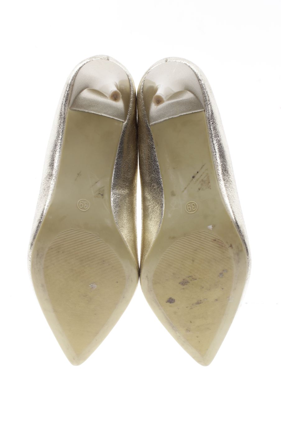 Zapatos de tacon de Mascara de la talla 39, de color dorado de