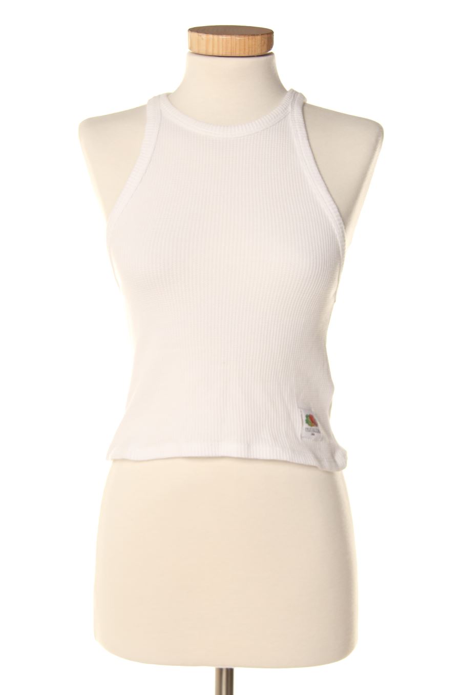 Camiseta sin mangas de Zara de la talla M, de color blanco