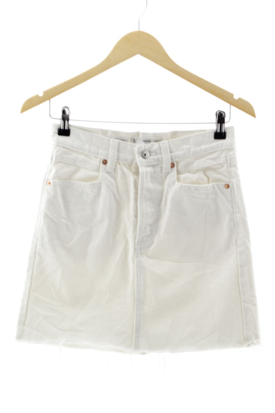 Jupe Mng de la taille XS, de couleur blanc de denim