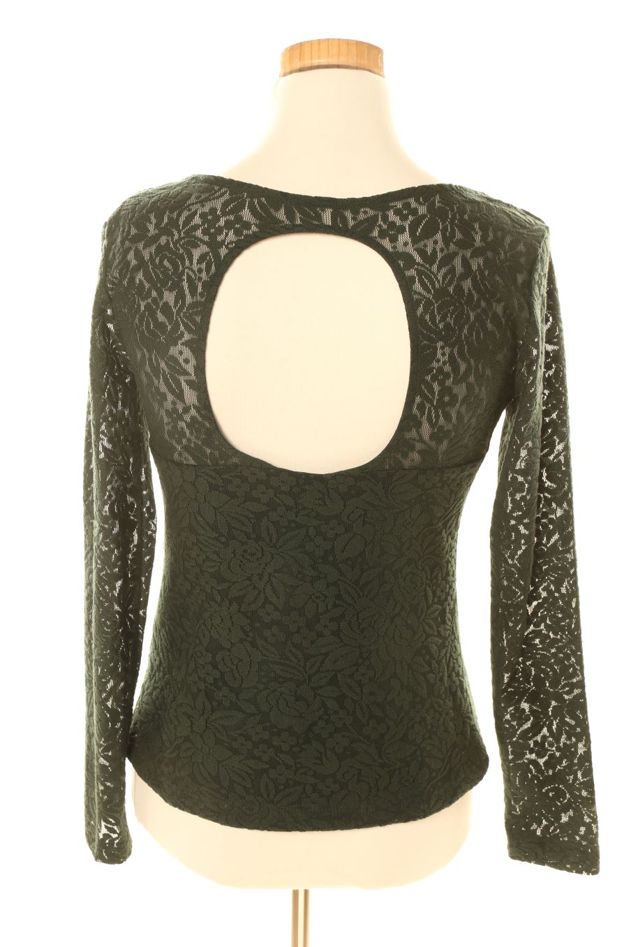 Blouse à manches longues Zara de la taille S, de couleur vert