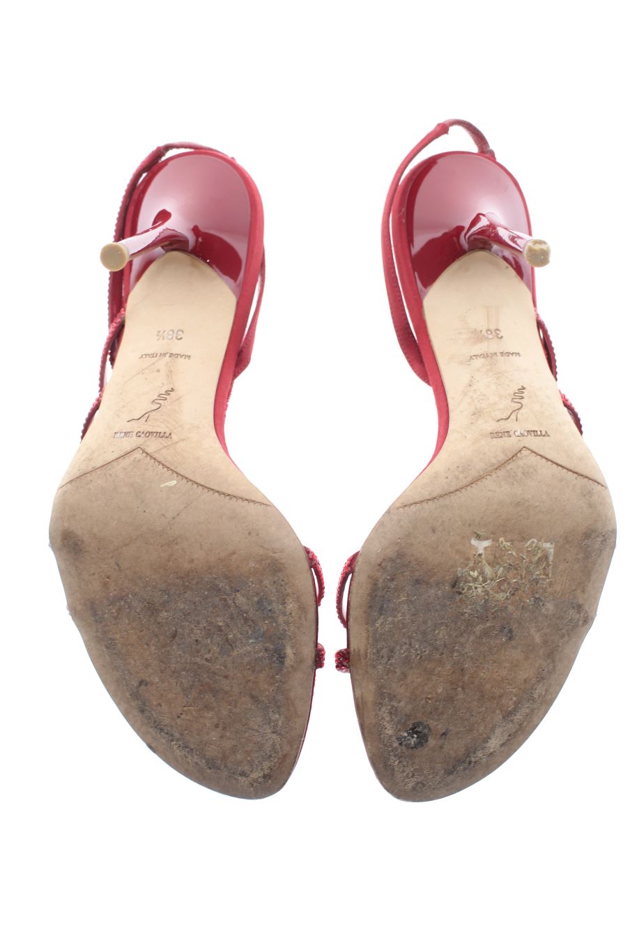 Sandalias tacon de RENÉ CAOVILLA de la talla 38, de color rojo de