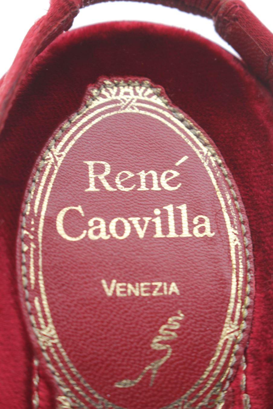 Sandalias tacon de RENÉ CAOVILLA de la talla 38, de color rojo de