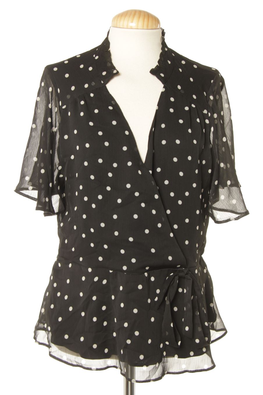 Blouse à manches courtes Naf Naf de la taille 40, de couleur noir