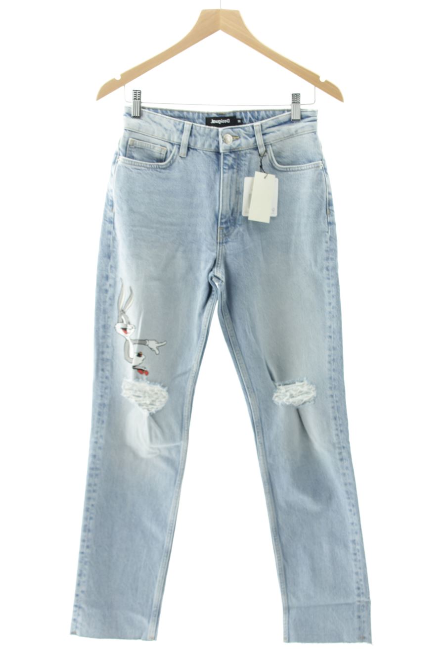 Jeans Desigual de la taille 38, de couleur bleu de denim