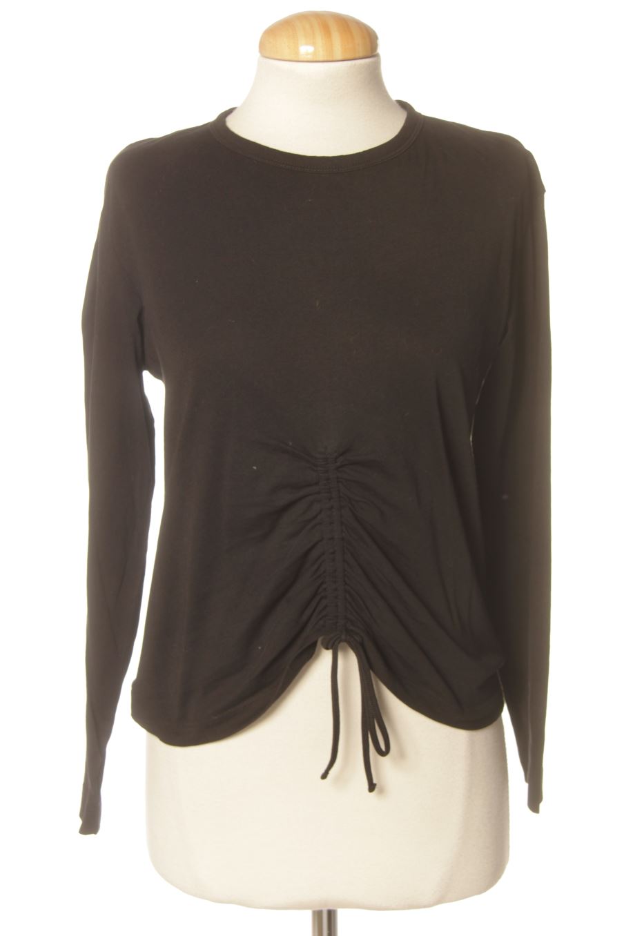 Langärmeliges T-Shirt von Mango Größe S, Farbe Schwarz, für