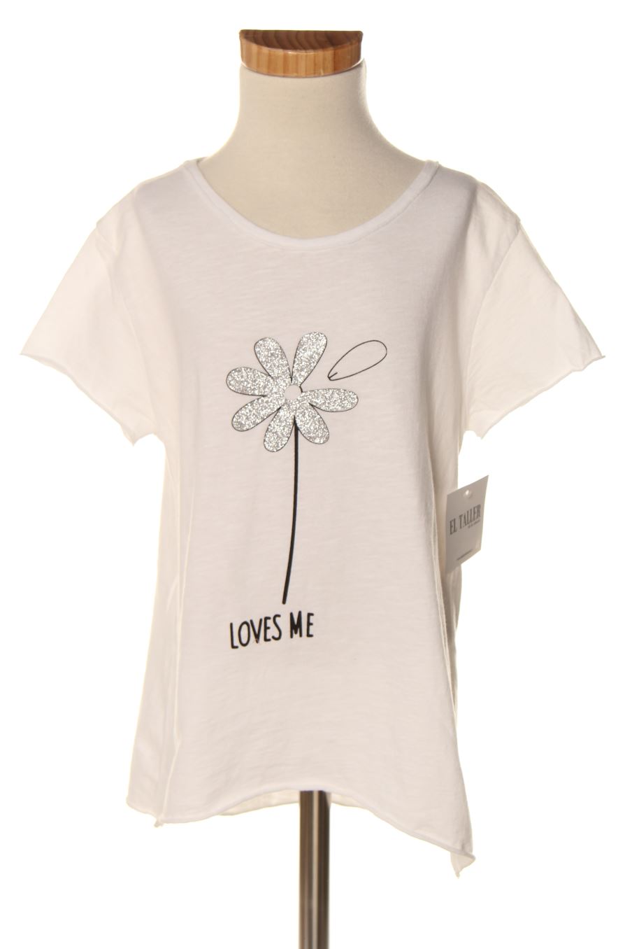 T-shirt El taller de la abuela de la taille 8 ans avec une étiquette