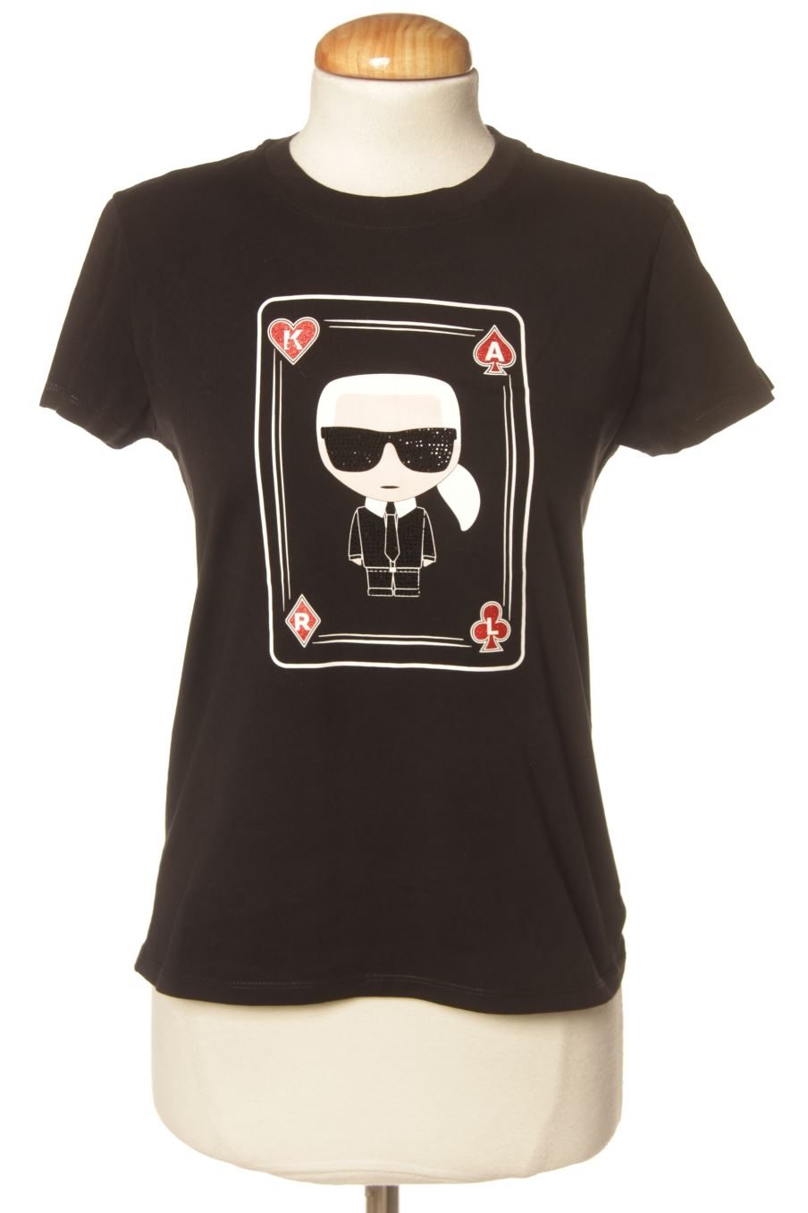 Camiseta de Karl Lagerfeld de la talla XS, de color negro