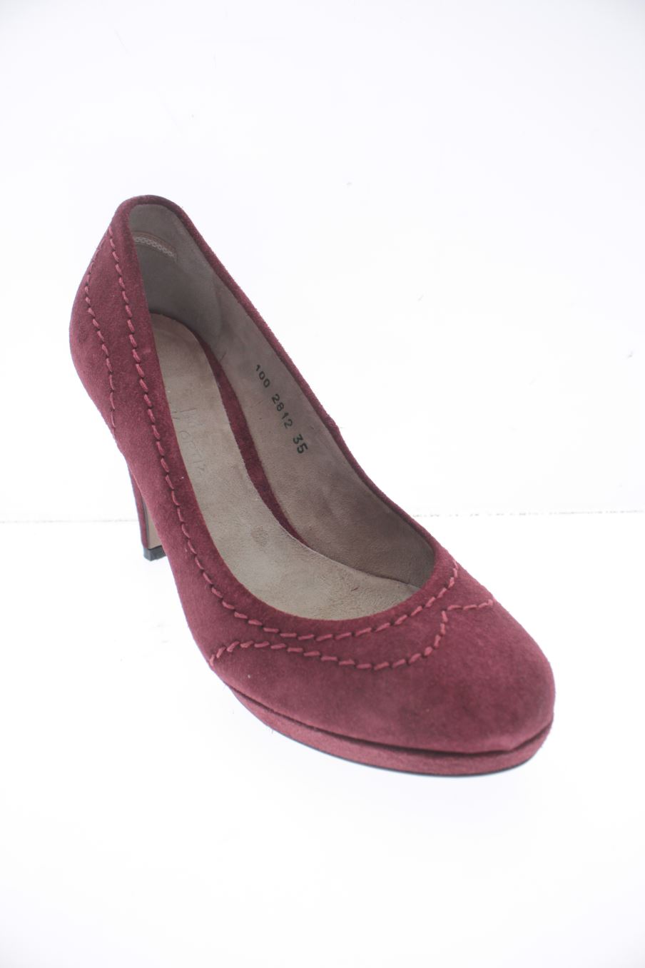 Zapatos de tacon de Gloria Ortiz de la talla 35, de color bordeaux